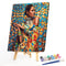 Hand Painted on Canvas DIY Fashion Woman Oil Paint By Numbers Drawing Kit Craft