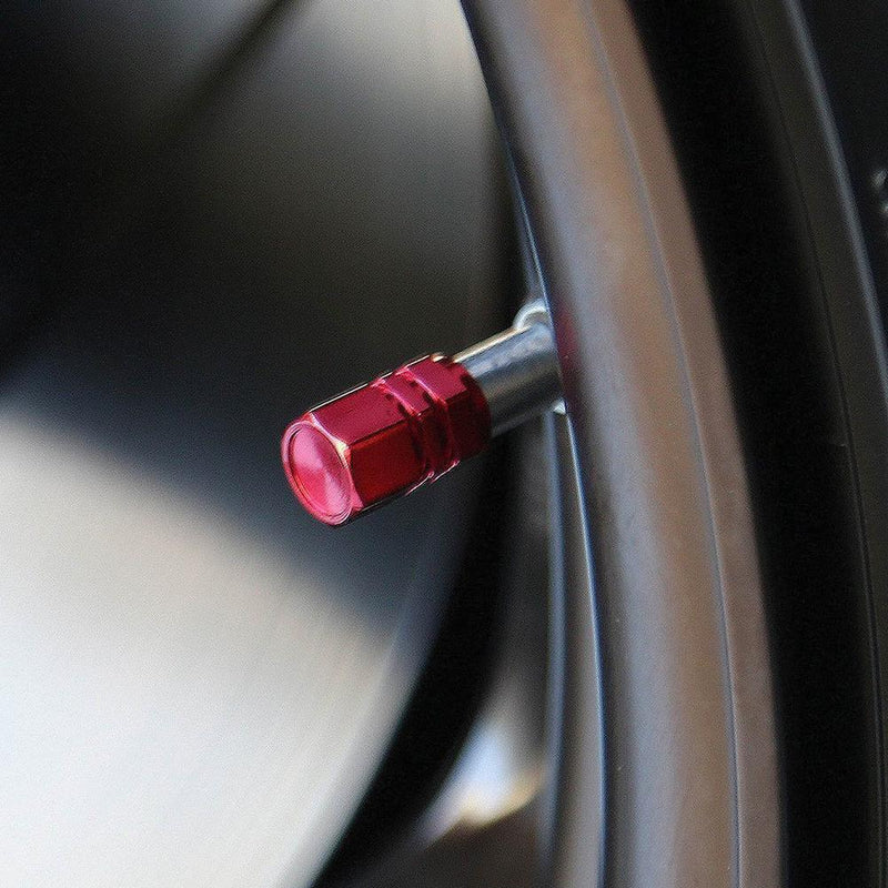 20pcs Aluminum Alloy Car Wheel Tire Valve Air Caps Stem Covers (Red)
