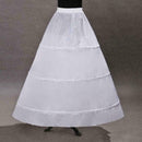 3-Hoop A-Line White Long Dress Wedding Gown Petticoat Slips O5Y8 Underskirt S7D4