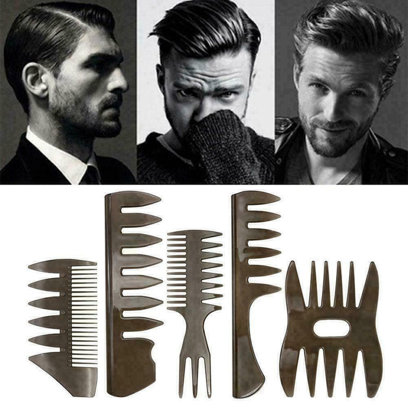 5PCS Slick-back Quiff Grooming Pro Comb AU FAST SHIPPING I0Y8 M0B0