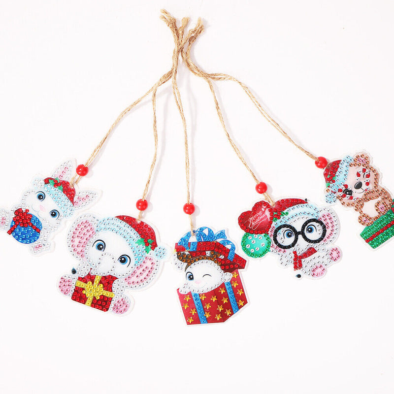Double-side 5D Diamond Painting DIY Hanging Christmas Trees Pendant (GP007)