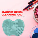 Silicone Makeup Brush Pen Cleaning Pad Suction Cup Scrubber Board (Green) Newly