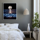 DIY Digital Picture Sea Moon Frameless Oil Painting By Number Acrylic Handi
