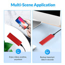 M2 SSD Case Enclosure Box M.2 to USB 3.1 Adapter (C-A+C-C Cable)(Red)