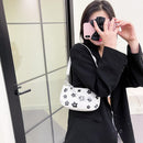 Floral Pattern Printing PU Leather Handbag Ladies Fashion Chain Underarm Bag