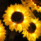 LED Solar Sunflower Shape Light Ground Plug-in Iron Lamp Path Decor (B) Newly