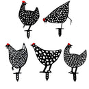 Acrylic Hollow Chicken Ornaments Backyard Lawn Stakes Yard Art Decor (A)