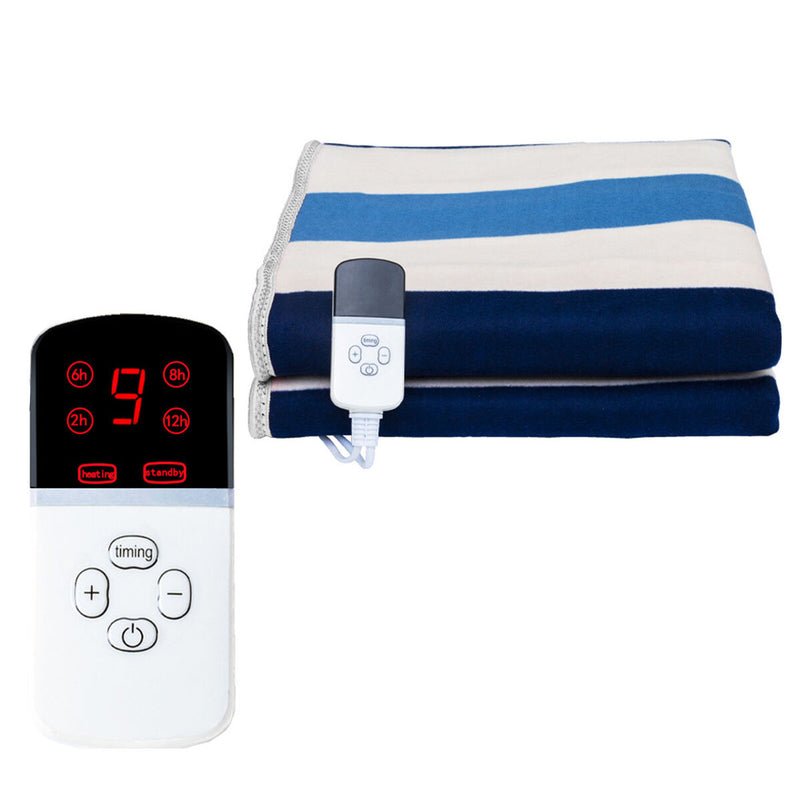 Fleece Electric Sheet Temperature Control Striped Electric Mattress for Winter