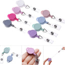 Office Supplies ID Name Card Clip Lanyards Key Ring Badge Holder Retractable