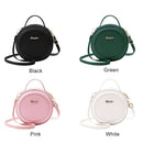 3pcs Women Alligator PU Circle Zip Crossbody Shoulder Bag Handbag(Black)