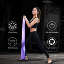 Elastic Yoga Stretch Strap Strength Training Resistance Band (Purple 1.5m) Newly