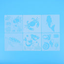 Home Decor Sea Animal Painting Hollow Template 6x6Inch Ocean Creatures Stencil