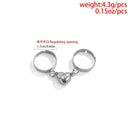 Gift Magnet Fashion Punk Heart Rings Open Ring Lover Couple Rings Finger Ring