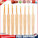 8pcs/set Bamboo Handle Crochet Hooks Craft Knitting Needles Sewing Tool Kit