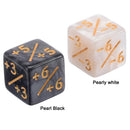 10pcs Dice Counter 5 Positive +1-1 5 Negative Gathering Table Game (Black)
