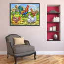 5D Diamond Painting Kit DIY Chicken Coop Full Round Drill Mosaic Pictures
