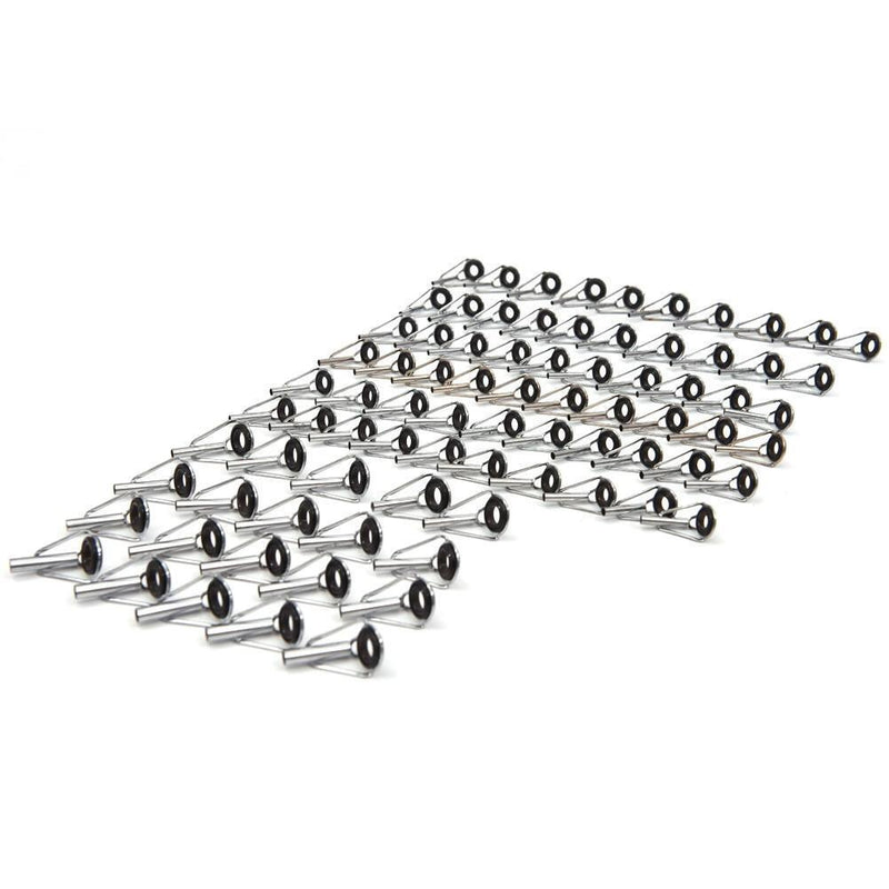 80Pcs Fishing Rod Guide Guides Tip Set Repair Kit with Fish Box Newly
