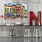 Frameless Oil Paint By Numbers DIY Center Street House Picture Craft for Bedroom