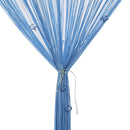 Decorative String Curtain Beads Wall Panel Fringe Room Door Window Blue Newly