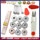 22pcs Portable Bobbin Spools Ruler Scissors Pins Needle Threader Sewing Too