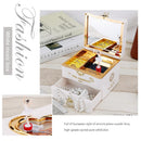 Classic Rotating Dancer Piano Music Box Clockwork Jewelry Boxes (White) Newly