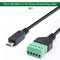 Micro USB Male to 5 Pin Screw Connector w/30cm Shield Terminal Plug Cable