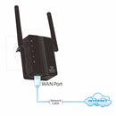 Wireless WiFi Repeater 300Mbps Dual Antenna WiFi Range Extender (EU Black)