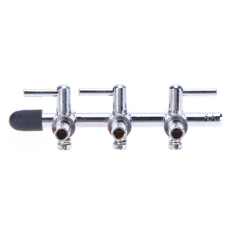 Air Flow Line Stainless Steel Control Valve Aquarium Pump Splitter(3-way)