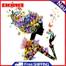 Cross Stitch Stamped Canvas 11CT Needlework Kit Abstract Flower Beauty DIY Craft