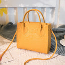 Retro Alligator PU Women Shoulder Totes Bag Female Portable Solid Color Handbags