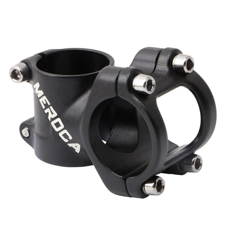 MEROCA MTB Bike Stem 31.8x35mm Handlebar Aluminum Riser Fixed Parts (Black)