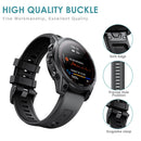26mm Silicone Strap for Garmin Fenix 7X/6X/5X/5X Plus/3 Sport Watch (Black)