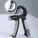 R-Shape Spring Hand Gripper Fitness Countable Hand Strength Grip (Gray) Newly