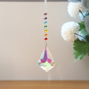Crystal Pendant Colorful Beads Hanging Drop Wind Chime Garden Decor (A) Newly