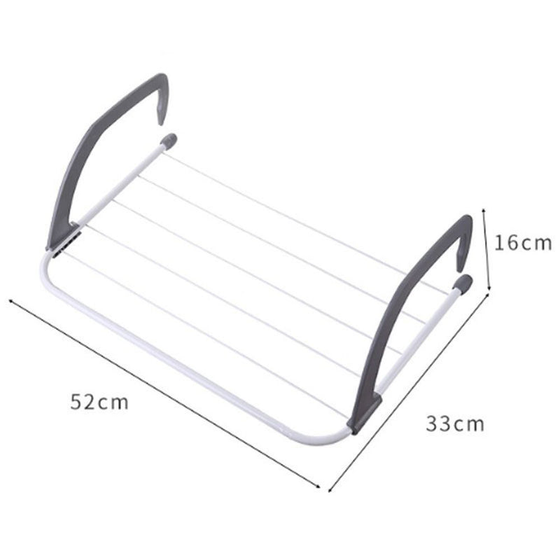 Durable Iron Storage 5 Bar Towel Holder Laundry Hanger Rail Dryer Clothes Airer