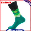 1 Pair British Cotton Socks Men Gradient Color Autumn Winter Socks Xmas Gift
