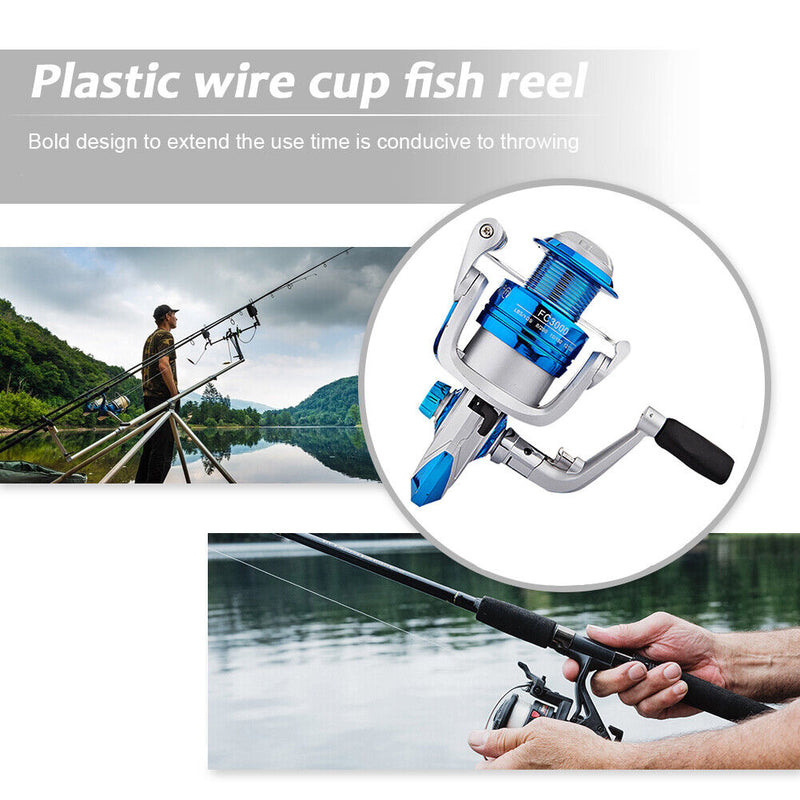 PA66 Spool Spinning Fishing Reel FC1000-4000 Metal Rocker Roller Fishing Wheel