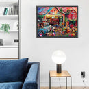 5D DIY Diamond Painting Kits Market Shops Full Round Drill Wall Decor Art Cra