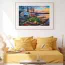 50x40cm Lake Scenery Frameless Picture Oil Paint By Numbers Hand Painted Pi
