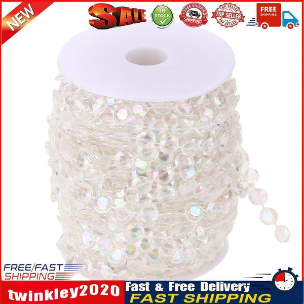 99FT Garland Diamond Acrylic Crystal Bead Curtain Wedding DIY Party Decor Newly