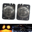 1Pair For Jeep Wrangler JK 2007-2017 LED Turn Signal Side Light Smoked Lens
