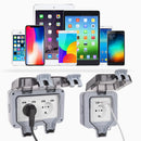 Outdoor IP66 Waterproof EU Plug USB Charging Weatherproof Electrical Socket