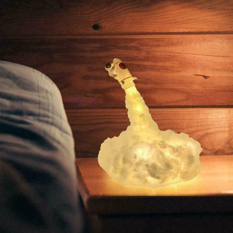 Astronaut LED Night Light Lamp Rocket Shuttle Neon Space Galaxy Gift Kids U9Y4