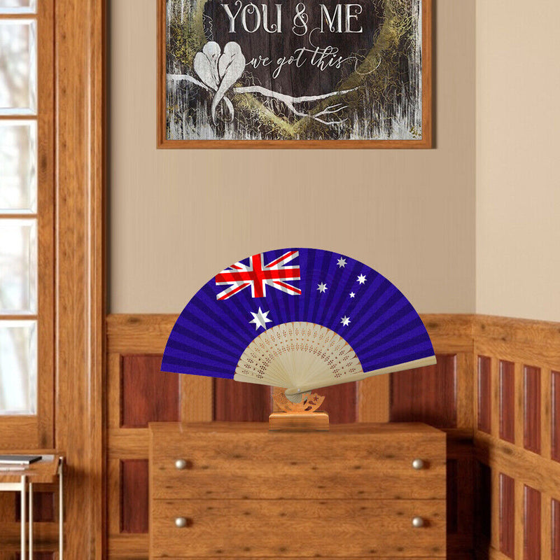 Independence Day Flag Oil Paint Folding Fan By Numbers DIY Painted Art Crafts