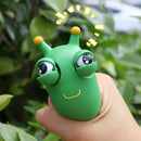 #A Green Worm Black Eyes Funny Kneading Toys Multipurpose Soft for Kids Party Gi