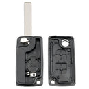 2 Buttons Flip Folding Remote Car Key Fob Case Blank Shell for Peugeot 207 307