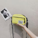 Fashion Women Canvas Patchwork Crossbody Phone Bag Mini Handbags (Yellow)
