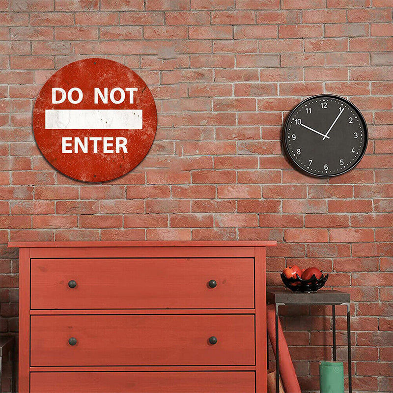 Do Not Enter Round Metal Plate Tin Sign Plaque for Bar Pub Club Cafe Poster