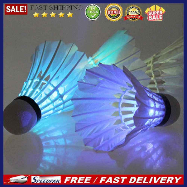 Dark Night 8 Pcs Colorful LED Badminton Feather Shuttlecock Shuttlecocks Ne