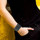 4pcs Retro Weave Leather Wristband Punk Charm Bangle Bracelet Men Women Jewelry